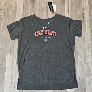 Cincinnati Reds Nike Charcoal Early Work Short Sleeve Fashion T Shirt